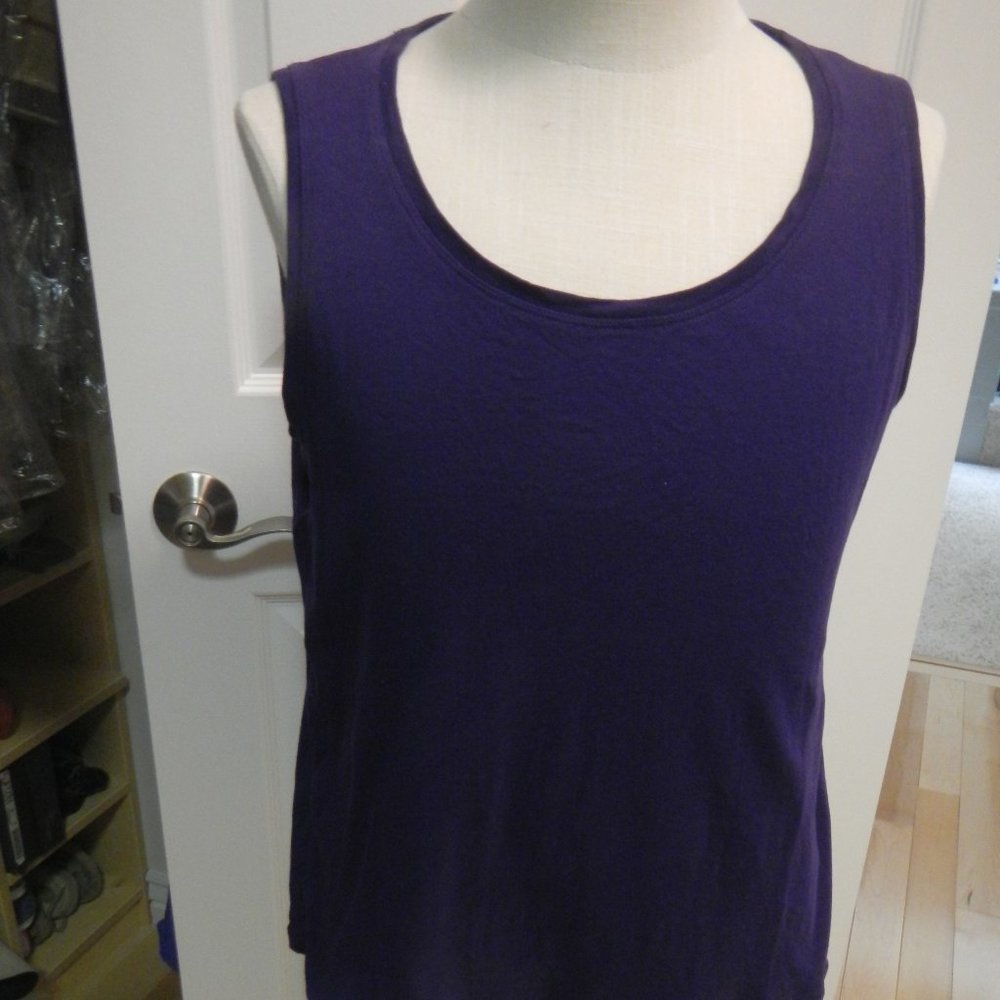 Purple Scoop Neck Tank top